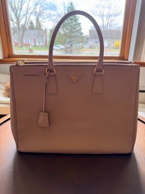 PRADA leather Shoulder Bags Galleria Large Double Zip Tote Saffiano